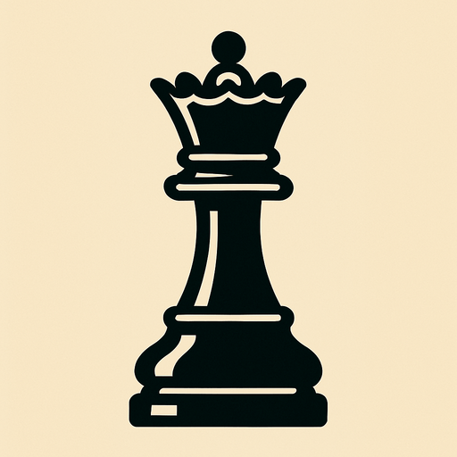 Black Queen Chess.
In-Game asset.  2d.  High contrast.  No shadows