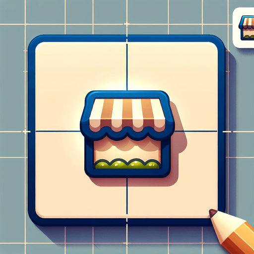 Shop_icon.
Single Game Texture.  In-Game asset.  2d.  Blank background.  High contrast.  No shadows