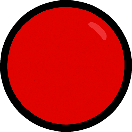 red ball.
In-Game asset.  2d.  High contrast.  No shadows