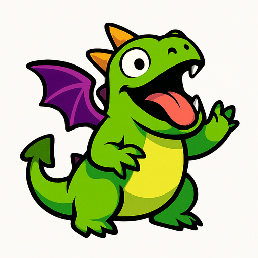 Baby dragon from clash of clans.
In-Game asset.  2d.  High contrast.  No shadows