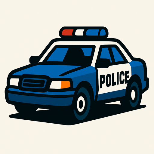 Police.
In-Game asset.  2d.  High contrast.  No shadows