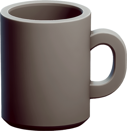 coffee mug.
Single Game Texture.  In-Game asset.  2d.  Blank background.  High contrast.  No shadows