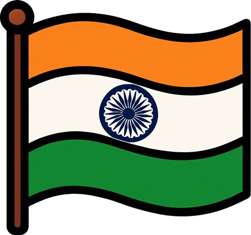 india flag.
In-Game asset.  2d.  High contrast.  No shadows