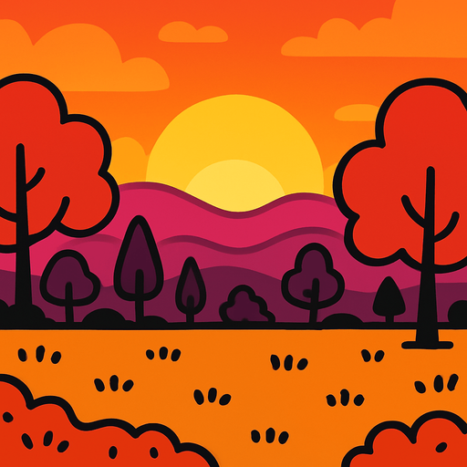 make a episode complete background for trambone game but without any text..
In-Game asset.  2d.  High contrast.  No shadows