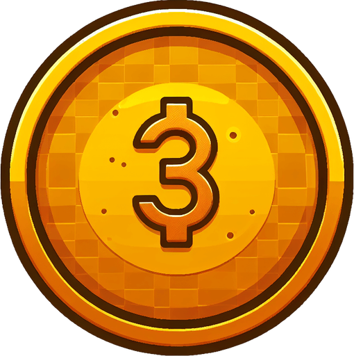 Coin.
Single Game Texture. In-Game asset. 2d. Blank background. High contrast. No shadows.