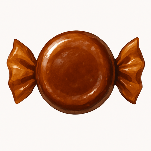 gerçekçi bir şeker. yuvarlak bir şeker ve kahverengi renk. aynı candy2 deki gibi olsun.
In-Game asset.  2d.  High contrast.  No shadows