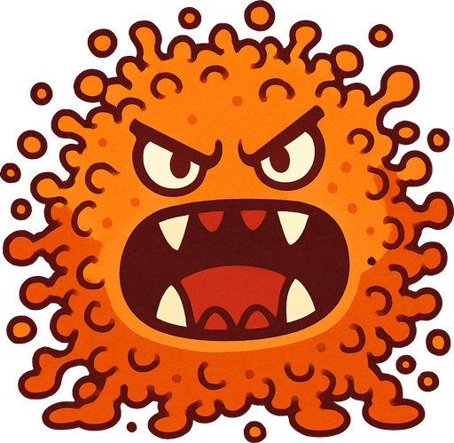 Cute swarm monster with fury eyes and large mouth.
In-Game asset.  2d.  High contrast.  No shadows