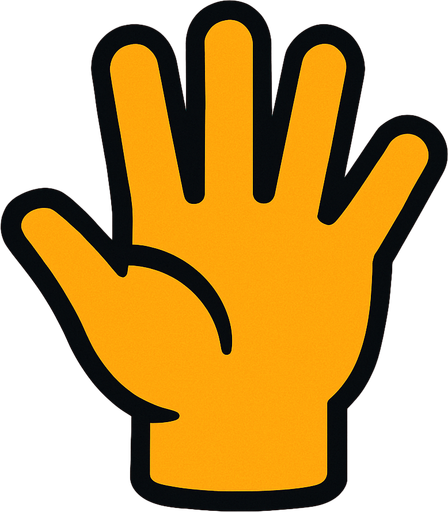 Hand.
In-Game asset.  2d.  High contrast.  No shadows