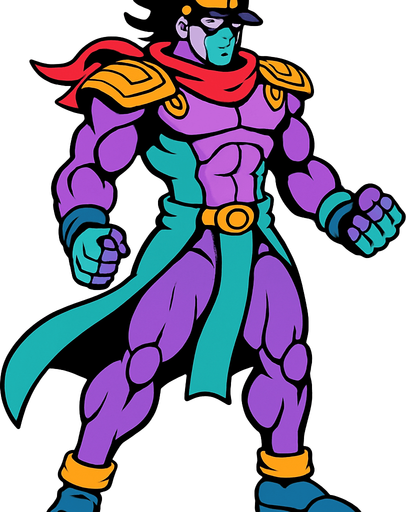Star platinum jotaro con cuerpo completo jojo's.
In-Game asset.  2d.  High contrast.  No shadows