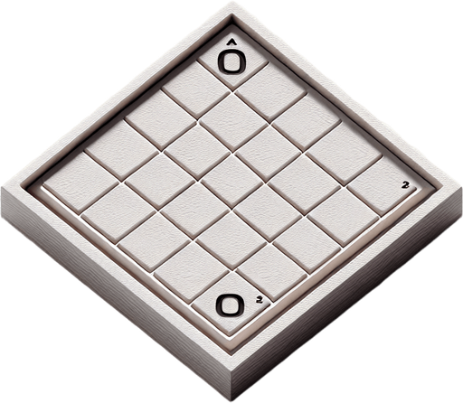 A blank scrabble tile, direct top down view..
Single Game Texture. In-Game asset. 2d. Blank background. High contrast. No shadows.