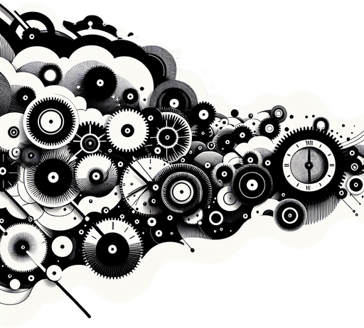 Simple Awesome background for clock chain reaction game. Vector high contrast.