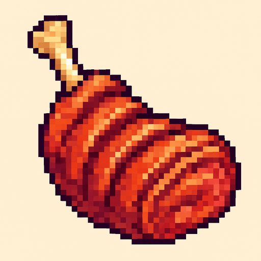 2d pixel art high quality wolf rib.
In-Game asset.  2d.  High contrast.  No shadows