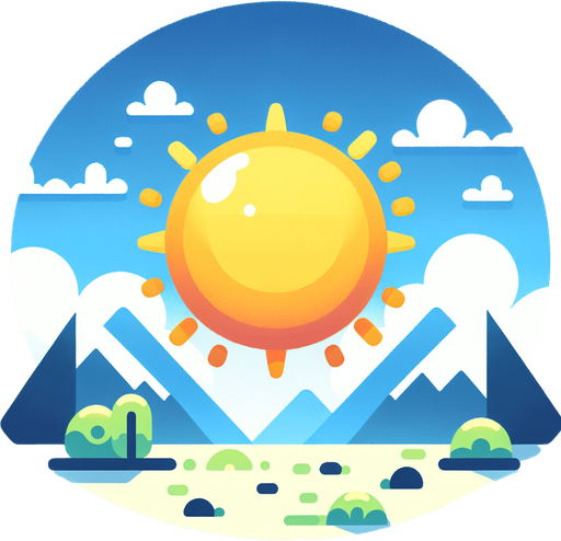 The sun. 
Single Game Texture. In-Game asset. 2d. Blank background. High contrast. No shadows.