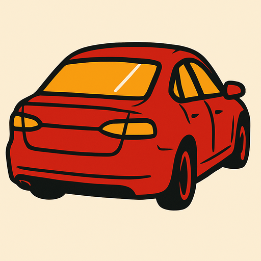 Erase the background and move the front of the car to the other side, bring the back to this side.