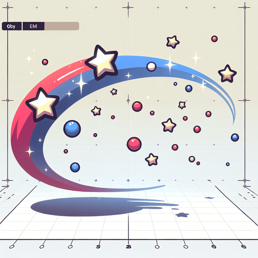 stars flying on an ellipse, cartoon style, side view , no people.
Single Game Texture. In-Game asset. 2d. Blank background. High contrast. No shadows.