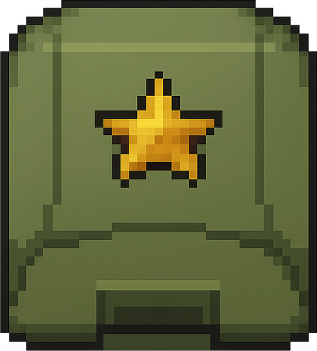 2d pixel art military base. No background. Transparent background. Blank background. No shadows. 2d. In-Game asset. flat