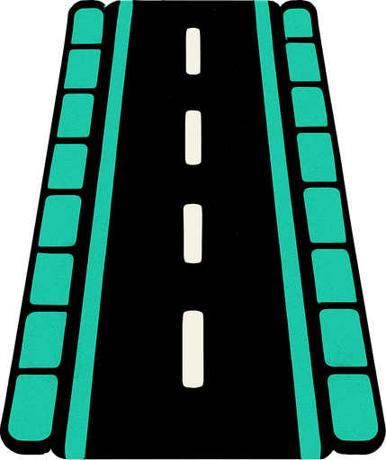 lane.
In-Game asset.  2d.  High contrast.  No shadows