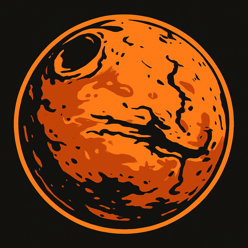 Create mars 3d views.
In-Game asset.  2d.  High contrast.  No shadows