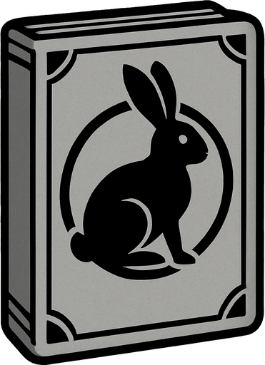 Light gray card packet with a hare in the center.
In-Game asset.  2d.  High contrast.  No shadows