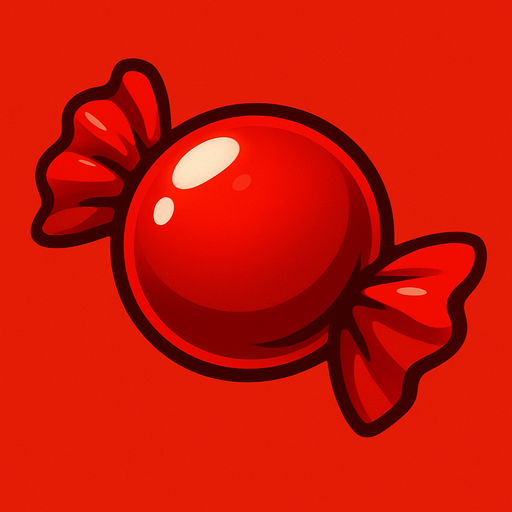 candy red.
In-Game asset.  2d.  High contrast.  No shadows