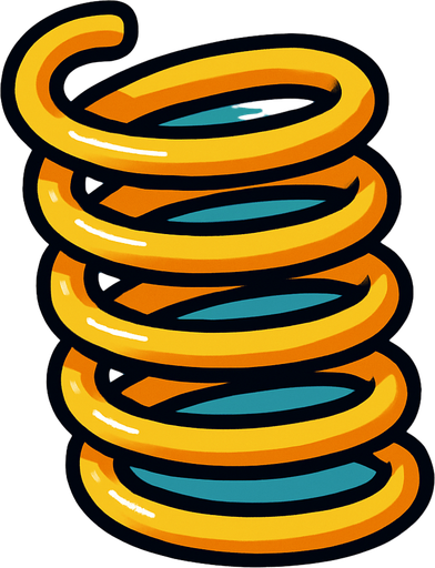 A spring..
In-Game asset.  2d.  High contrast.  No shadows