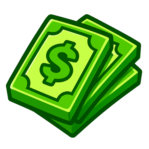 money.
In-Game asset.  2d.  High contrast.  No shadows