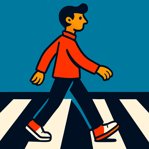 make me a person who crossing the road left to right.
In-Game asset.  2d.  High contrast.  No shadows