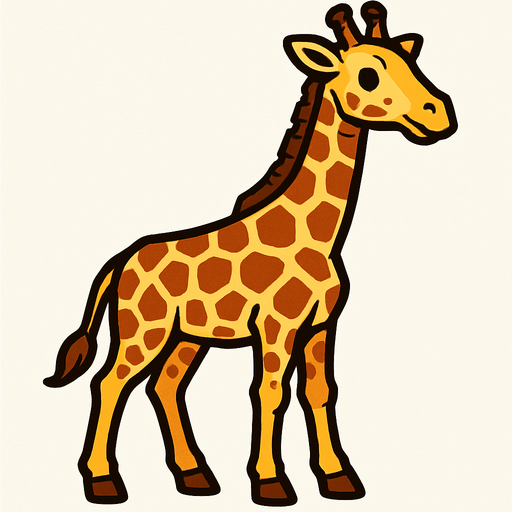 make a giraffe.
In-Game asset.  High contrast.  No shadows