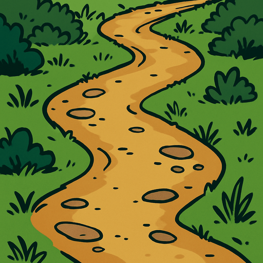 camino de tierra.
In-Game asset.  2d.  High contrast.  No shadows
