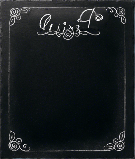 Word "ELIXIR" handwritten in chalk aligned at the top