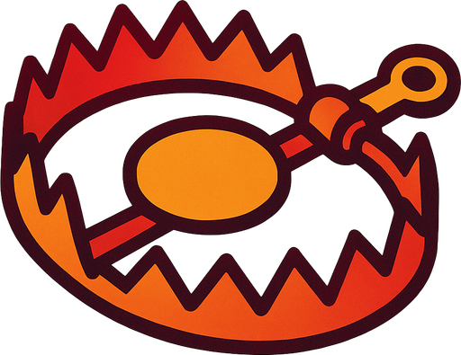 bear trap 1d.
In-Game asset.  2d.  High contrast.  No shadows