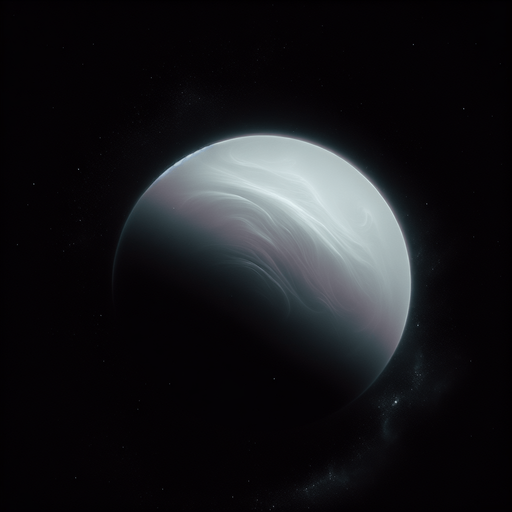 black background ethereal centered planet.