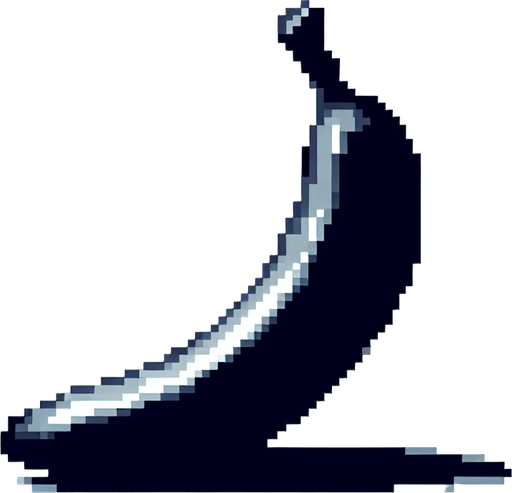 banana.
Single Game Texture. In-Game asset. 2d. Blank background. High contrast. No shadows.