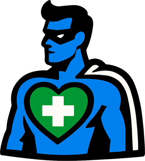 Superhero heal.
In-Game asset.  2d.  High contrast.  No shadows
