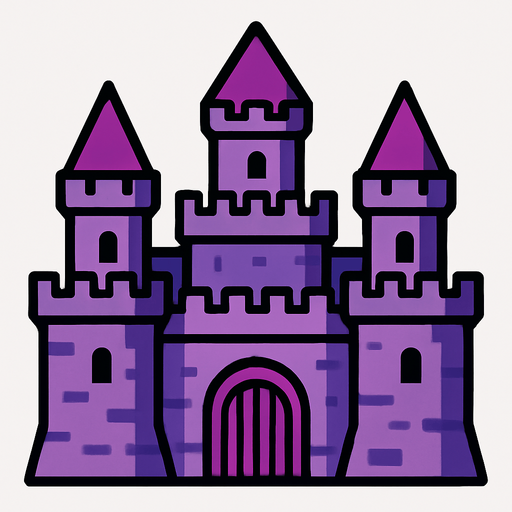 castle.
In-Game asset.  2d.  High contrast.  No shadows