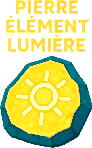 Pierre element lumière.
In-Game asset.  2d.  High contrast.  No shadows