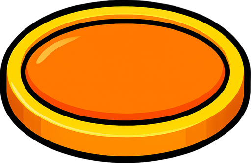 Botón de videojuegos sin nada escrito.
In-Game asset.  2d.  High contrast.  No shadows