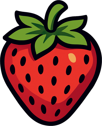 çilek.
In-Game asset.  2d.  High contrast.  No shadows