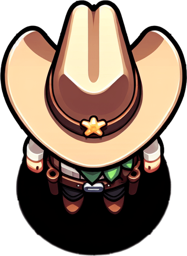 kuş bakışı 2d şerif animasyon.
Single Game Texture.  In-Game asset.  2d.  Blank background.  High contrast.  No shadows