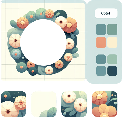 Background for hyper casual puzzle game. Pastel colors, flat shaded, vector art. Circular flowers.
Single Game Texture. In-Game asset. 2d. Blank background. High contrast. No shadows.
