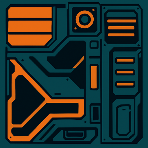 Sci-fi wall.
In-Game asset.  2d.  High contrast.  No shadows