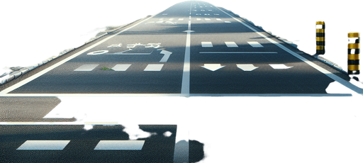 Una calle.
Single Game Texture.  In-Game asset.  2d.  Blank background.  High contrast.  No shadows