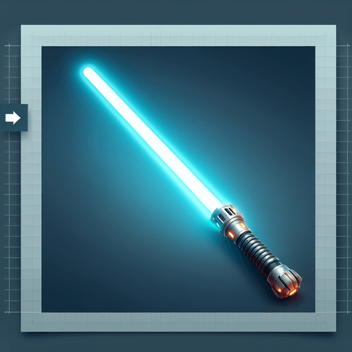 Long laser saber.
Single Game Texture. In-Game asset. 2d. Blank background. High contrast. No shadows.