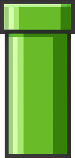 tubo de flappy bird.
In-Game asset.  2d.  High contrast.  No shadows