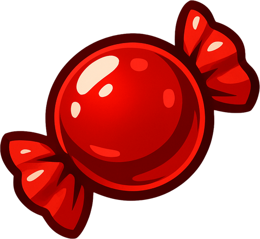 candy red.
In-Game asset.  2d.  High contrast.  No shadows