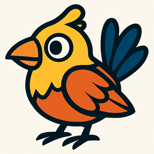 bird.
In-Game asset.  2d.  High contrast.  No shadows