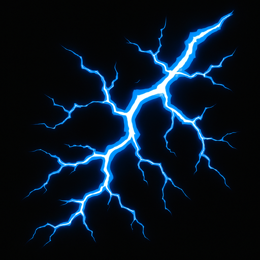 blue electricity.
In-Game asset.  2d.  High contrast.  No shadows