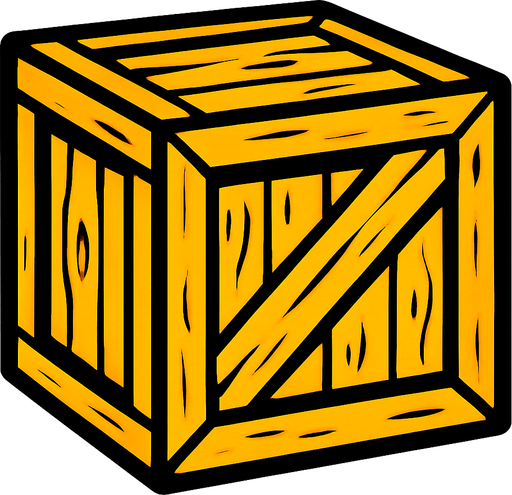 Box.
In-Game asset.  2d.  High contrast.  No shadows