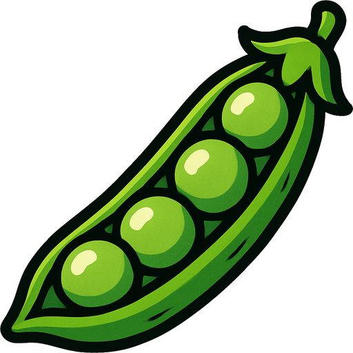 Un guisante.
In-Game asset.  2d.  High contrast.  No shadows