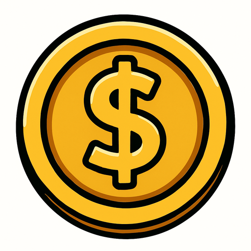 Coin.
In-Game asset.  2d.  High contrast.  No shadows